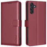 Samsung Galaxy A36 (5G) BINFEN Faux Leather Flip Case with RFID Blocking - Red