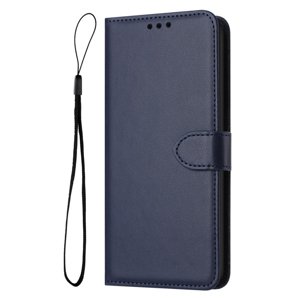 EIDERWOOD Samsung Galaxy S25 Ultra Vegan Leather Flip Case with Removable Strap - Blue