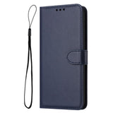 EIDERWOOD Samsung Galaxy S25 Ultra Vegan Leather Flip Case with Removable Strap - Blue