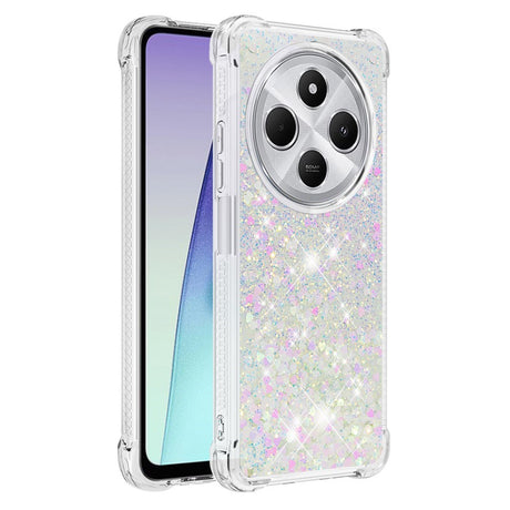 EIDERWOOD Xiaomi Redmi 14C Flexible Plastic Case with Liquid Glitter - Silver