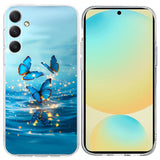 EIDERWOOD Samsung Galaxy S25 FE Flexible Plastic Case with Motif - Water / Blue Butterflies
