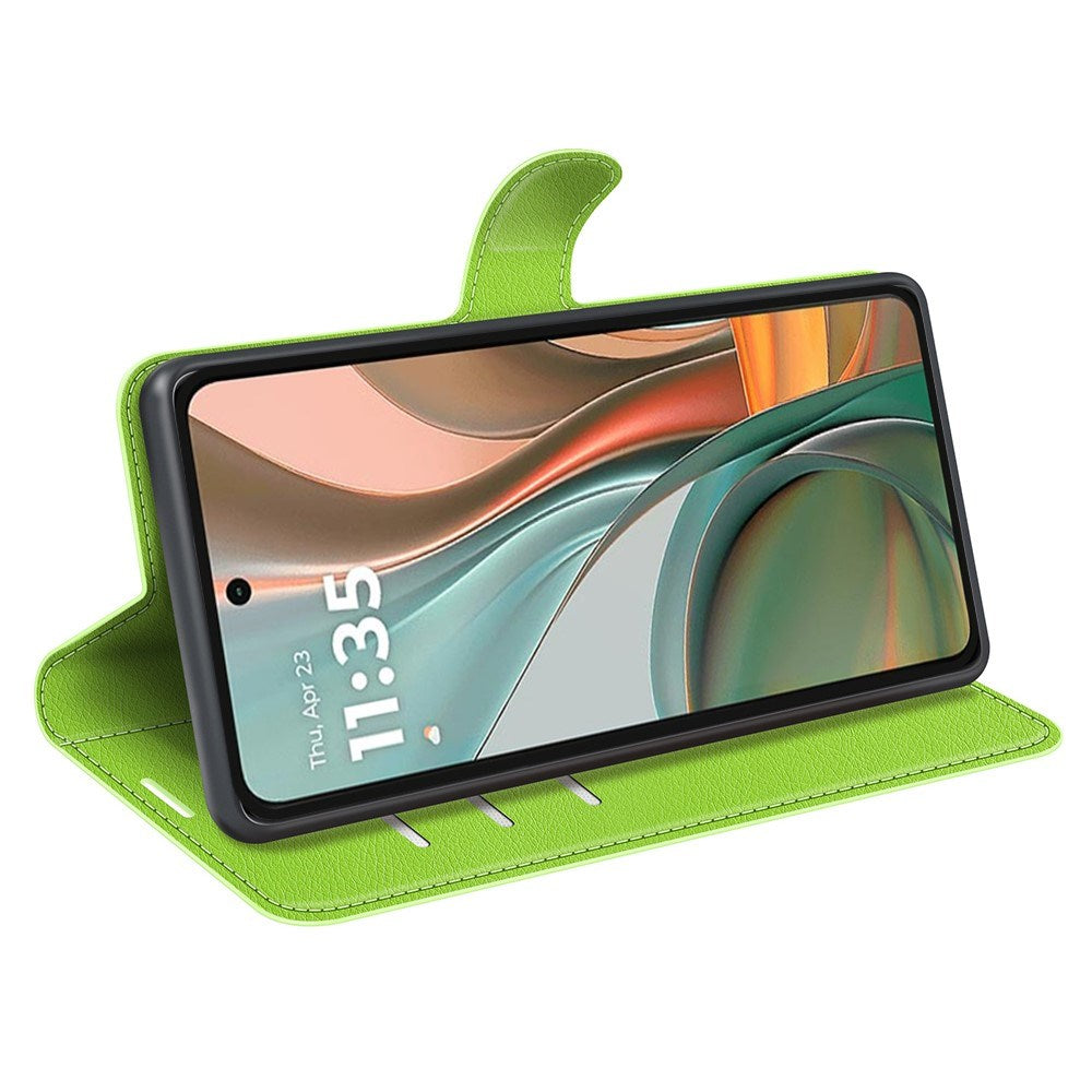 EIDERWOOD Motorola Moto G75 (5G) Faux Leather Flip Case with Cardholder & Stand Function - Green