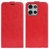 EIDERWOOD Motorola Moto G75 5G Case with Card Slots – Vertical Flip Faux Leather Case - Red