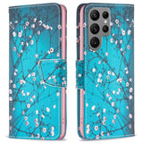 EIDERWOOD Samsung Galaxy S25 Ultra Faux Leather Case with Wallet & Stand Function - Tree with Flowers