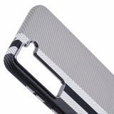 EIDERWOOD Patterned Carbon Case - Samsung Galaxy S23 - MagSafe Compatible - Grey Stripes