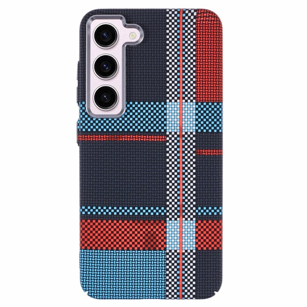 EIDERWOOD Patterned Carbon Case - Samsung Galaxy S23 - MagSafe Compatible - Dark Checkered Pattern