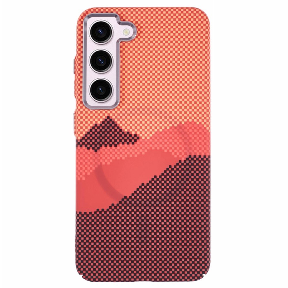 EIDERWOOD Patterned Carbon Case - Samsung Galaxy S23 - MagSafe Compatible - Orange Peak