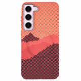 EIDERWOOD Patterned Carbon Case - Samsung Galaxy S23 - MagSafe Compatible - Orange Peak