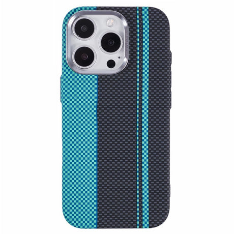 EIDERWOOD Patterned Carbon Case - iPhone 16 Pro - MagSafe Compatible - Blue/Black