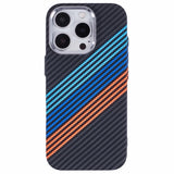 EIDERWOOD Patterned Carbon Case - iPhone 16 Pro - MagSafe Compatible - Colorful Stripes