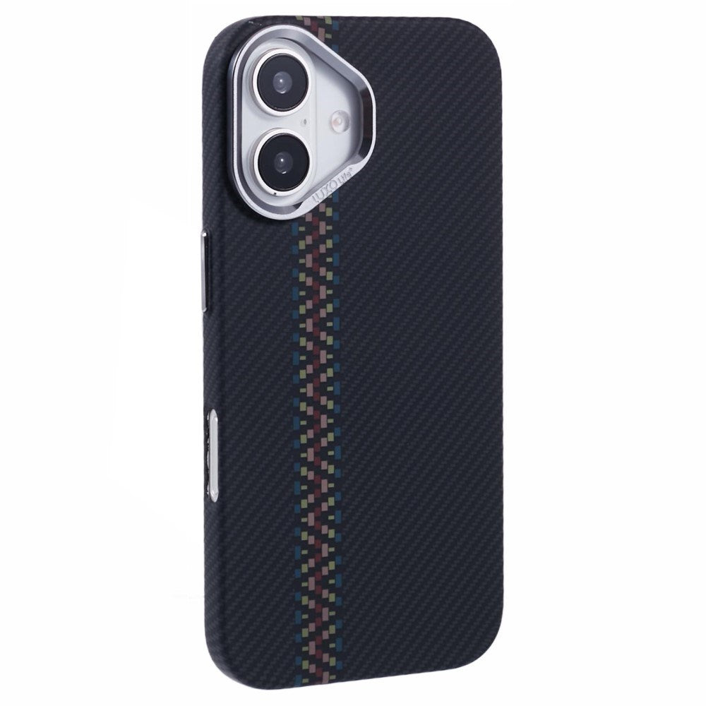 EIDERWOOD Patterned Carbon Case - iPhone 16 - MagSafe Compatible - Dark ZigZag Pattern