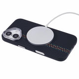 EIDERWOOD Patterned Carbon Case - iPhone 16 - MagSafe Compatible - Dark ZigZag Pattern