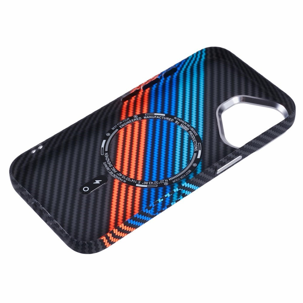 EIDERWOOD Patterned Carbon Case - iPhone 16 - MagSafe Compatible - Colorful Stripes