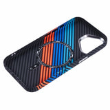 EIDERWOOD Patterned Carbon Case - iPhone 16 - MagSafe Compatible - Colorful Stripes