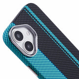 EIDERWOOD Patterned Carbon Case - iPhone 16 - MagSafe Compatible - Blue/Black