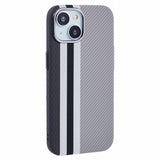 EIDERWOOD Patterned Carbon Case - iPhone 15 - MagSafe Compatible - Grey Stripes