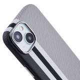 EIDERWOOD Patterned Carbon Case - iPhone 15 - MagSafe Compatible - Grey Stripes