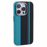 EIDERWOOD Patterned Carbon Case - iPhone 15 Pro - MagSafe Compatible - Blue/Black