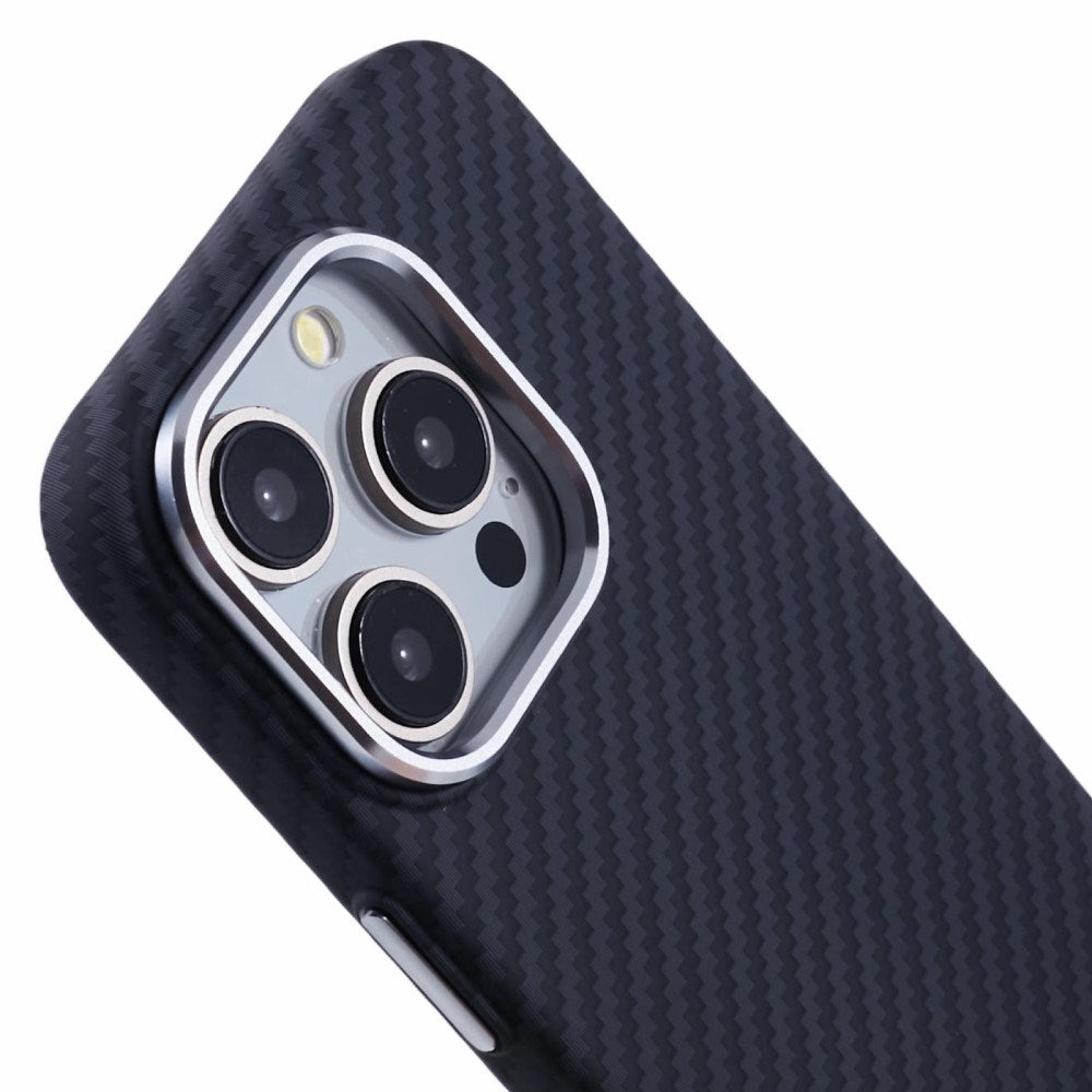 EIDERWOOD Patterned Carbon Case - iPhone 15 Pro - MagSafe Compatible - Black