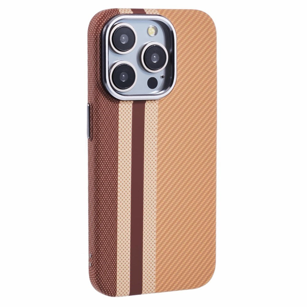 EIDERWOOD Patterned Carbon Case - iPhone 15 Pro - MagSafe Compatible - Light Stripes