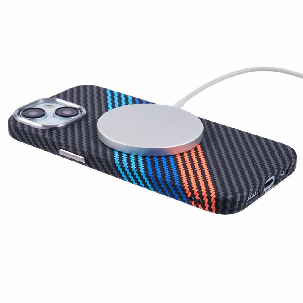 EIDERWOOD Patterned Carbon Case - iPhone 14 - MagSafe Compatible - Colorful Stripes