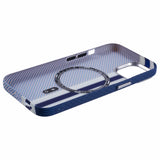 EIDERWOOD Patterned Carbon Case - iPhone 14 - MagSafe Compatible - Blue Stripes