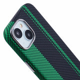 EIDERWOOD Patterned Carbon Case - iPhone 13 - MagSafe Compatible - Green/Black