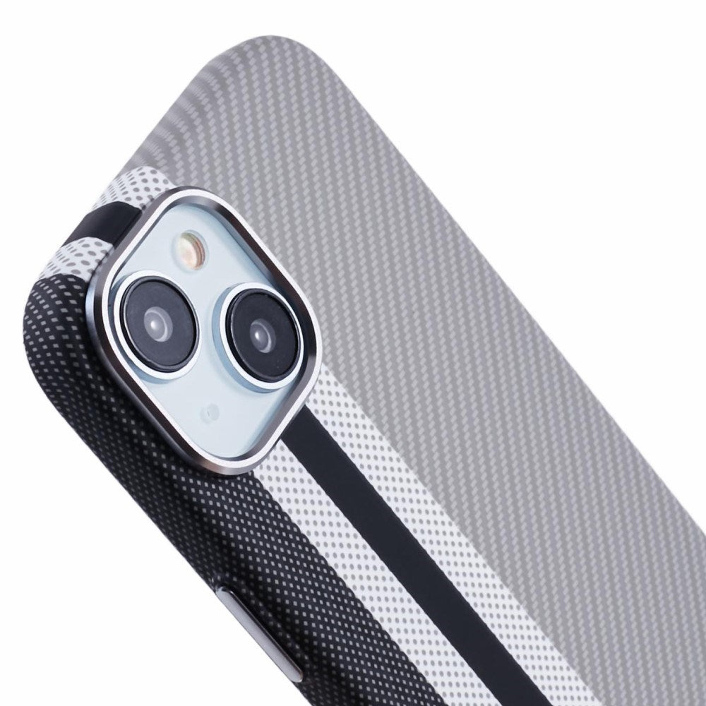 EIDERWOOD Patterned Carbon Case - iPhone 13 - MagSafe Compatible - Grey Stripes