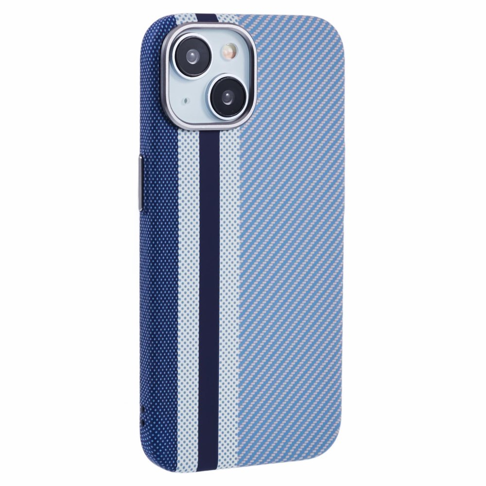 EIDERWOOD Patterned Carbon Case - iPhone 13 - MagSafe Compatible - Blue Stripes