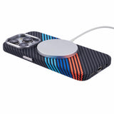 EIDERWOOD Patterned Carbon Case - iPhone 13 Pro - MagSafe Compatible - Colorful Stripes