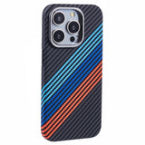 EIDERWOOD Patterned Carbon Case - iPhone 12/12 Pro - MagSafe Compatible - Colorful Stripes