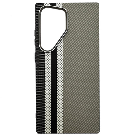 EIDERWOOD Patterned Carbon Case - Samsung Galaxy S23 Ultra - MagSafe Compatible - Grey Stripes