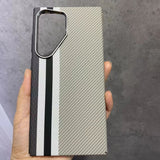 EIDERWOOD Patterned Carbon Case - Samsung Galaxy S23 Ultra - MagSafe Compatible - Grey Stripes