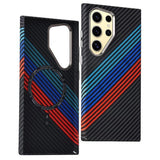 EIDERWOOD Patterned Carbon Case - Samsung Galaxy S24 Ultra - MagSafe Compatible - Colorful Stripes