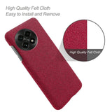 EIDERWOOD Fabric Covered Plastic Case - OnePlus 13 - Red