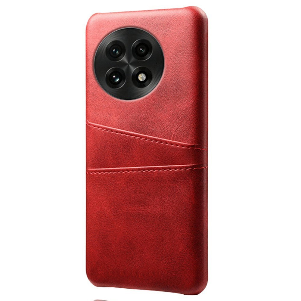 EIDERWOOD OnePlus 13 Faux Leather Case with Built-in Cardholder - Red