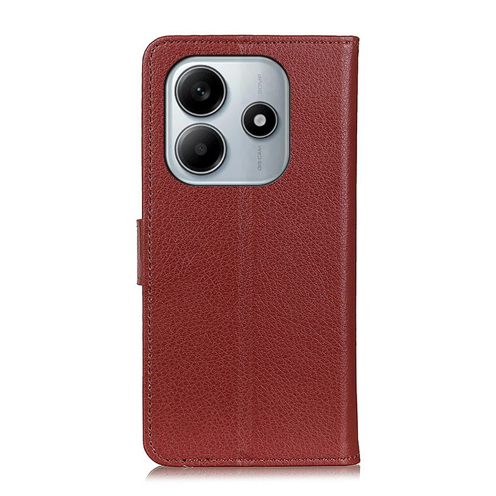 EIDERWOOD Xiaomi Redmi Note 14 (4G) Faux Leather Flip Case with Cardholder & Stand Function - Brown