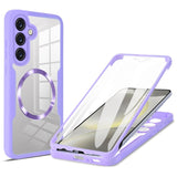 EIDERWOOD Samsung Galaxy S25 Case – Magsafe Compatible with Built-In Screen Protector - Purple