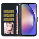 EIDERWOOD Samsung Galaxy A36 (5G) Leather Flip Case with Wallet & Strap - Glitter - Black