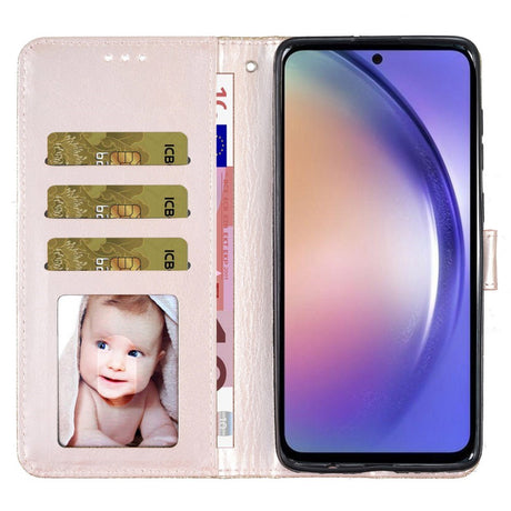 EIDERWOOD Samsung Galaxy A36 (5G) Leather Flip Case with Wallet & Strap - Glitter - Gold