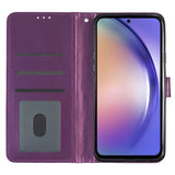 EIDERWOOD Samsung Galaxy A36 (5G) Leather Flip Case with Wallet & Strap - Glitter - Purple