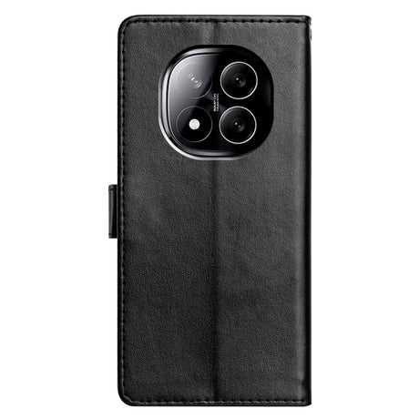 EIDERWOOD Xiaomi Redmi Note 14 Pro (5G) / Poco X7 Faux Leather Flip Case with Strap - Black
