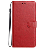 EIDERWOOD Xiaomi Redmi Note 14 Pro (5G) / Poco X7 Faux Leather Flip Case with Strap - Dark Red