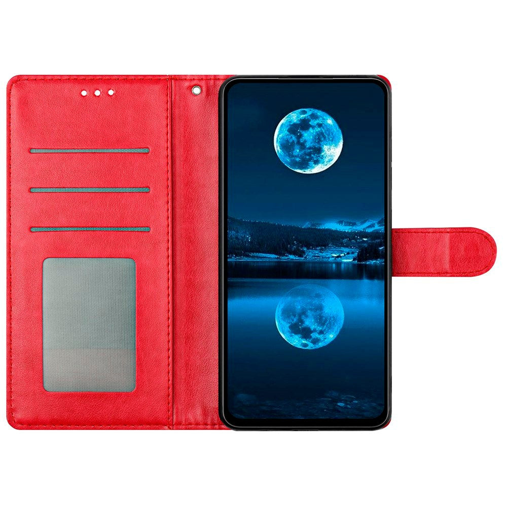 EIDERWOOD Xiaomi Redmi Note 14 Pro (5G) / Poco X7 Faux Leather Flip Case with Strap - Red