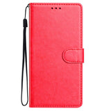 EIDERWOOD Xiaomi Redmi Note 14 Pro (5G) / Poco X7 Faux Leather Flip Case with Strap - Red