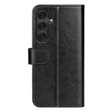 EIDERWOOD Samsung Galaxy S25+ (Plus) Faux Leather Flip Case with Cardholder & Stand Function - Black