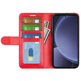 EIDERWOOD Samsung Galaxy S25+ (Plus) Faux Leather Flip Case with Cardholder & Stand Function - Red
