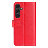 EIDERWOOD Samsung Galaxy S25+ (Plus) Faux Leather Flip Case with Cardholder & Stand Function - Red