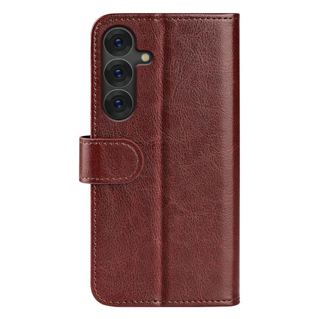EIDERWOOD Samsung Galaxy S25+ (Plus) Faux Leather Flip Case with Cardholder & Stand Function - Brown
