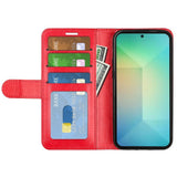 EIDERWOOD Samsung Galaxy S25 Faux Leather Flip Case with Cardholder & Stand Function - Red